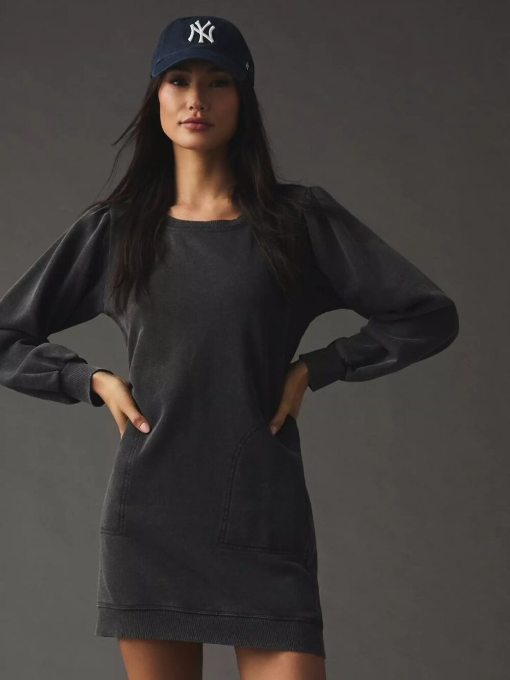 Daily Practice by Anthropologie Washed Sweatshirt Mini Dress